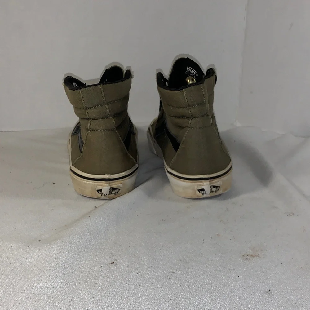 Vans Men’s Sk8-Hi Army Green/Black Canvas High-Top Sneakers